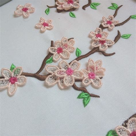 Cherry blossom awesome in the hoop FSL mixed - machine embroidery ...