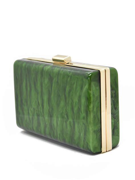 Marble Clutch Green From Vivien Of Holloway