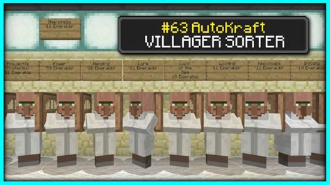 Minecraft Epic Villager Sorter Autokraft Lets Play 63 Console
