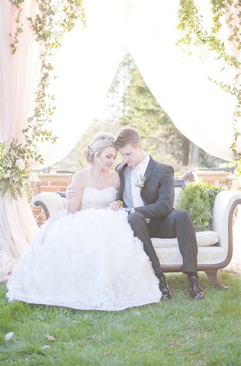 Romantic Neutral Garden Wedding Inspiration Glamour And Grace