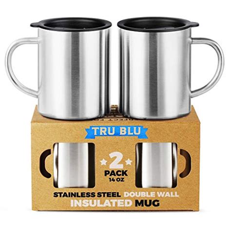 ( 0.0 ) out of 5 stars current price $23.30 $ 23. Stainless Steel Coffee Mug with Lid, Set of 2 - 14 oz ...
