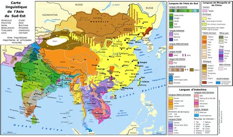 Principales Langues Parlées En Asie Du Sud Est Asie Carte Carte