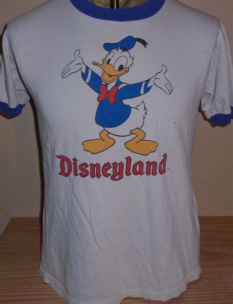 Vintage 1980s Disneyland Donald Duck T Shirt Large 100 Cotton By