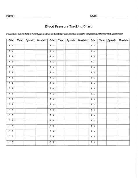 Blood Pressure Tracker Printable Free
