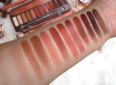 Haysparkle Urban Decay Naked Heat Palette Swatches