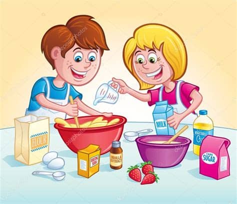Juega a la mejor selección de juegos de cocina para chicas, seleccionados por lilou, lea y lee. Niños mezclar una receta en la cocina — Foto de stock ...
