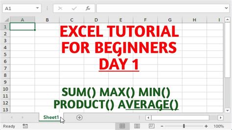 Beginner Excel Youtbe Intlasopa