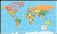 Amazon Com X World Wall Map By Smithsonian Journeys Blue Ocean