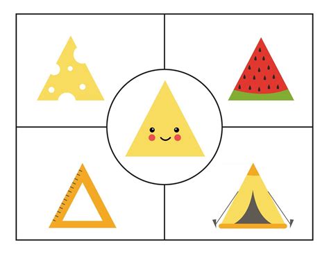 Aprendizaje De Formas Geométricas Básicas Para Niños Lindo Triángulo