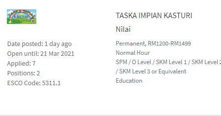 Berikut iklan jawatan kosong guru tabika kemas bagi tahun 2019. Jawatan Kosong Guru Taska - TCER.MY