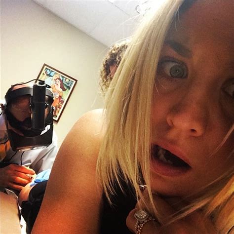 Ouch Kaley Cuoco Gets Zapped In Latest Instagram Shot