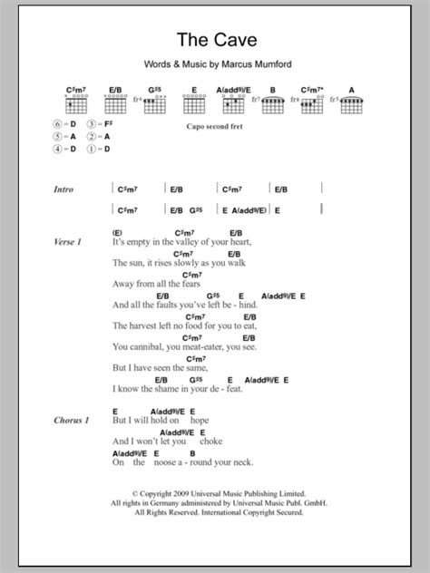 The Cave By Mumford And Sons Guitar Chordslyrics Guitar Instructor