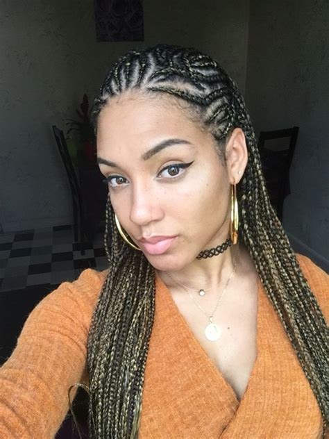 This hairstyle requires continuously adding of hair. 40 Lovely Ghana Braid Hairstyles to Try - Buzz 2018
