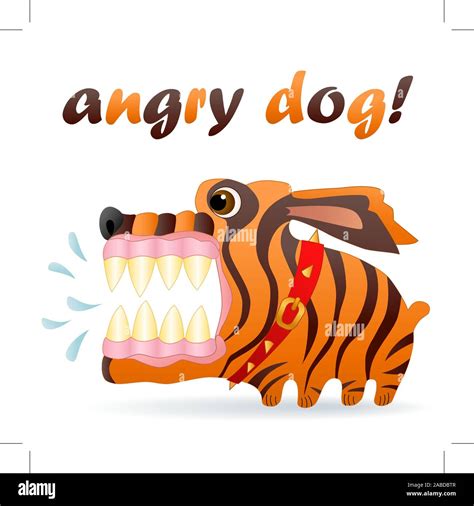 Angry Dog Cartoon Character Vector Image Stock Vector Image And Art Alamy