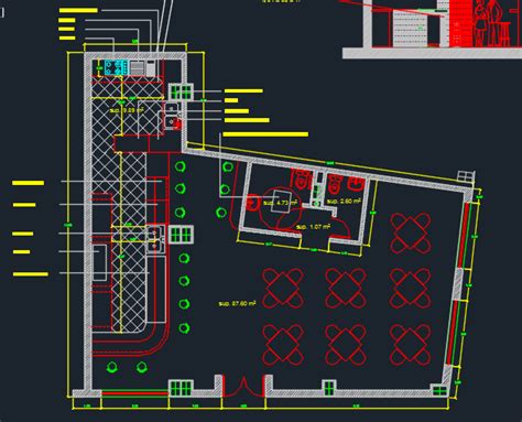 Coffee Bar With Floor Plans 2d Dwg Design Full Project For Autocad
