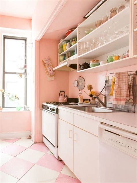 Beautiful Pink Kitchen 40 Pink Kitchen Decor Kitchen Colour Schemes