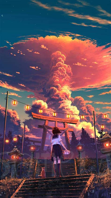 Anime World Clouds Iphone Wallpaper Hd Iphone Wallpapers