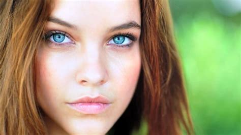 Women Brunette Face Barbara Palvin Blue Eyes Auburn Hair Model