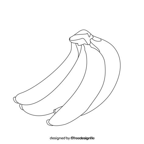 Free Banana Black And White Clipart Vector Free Download