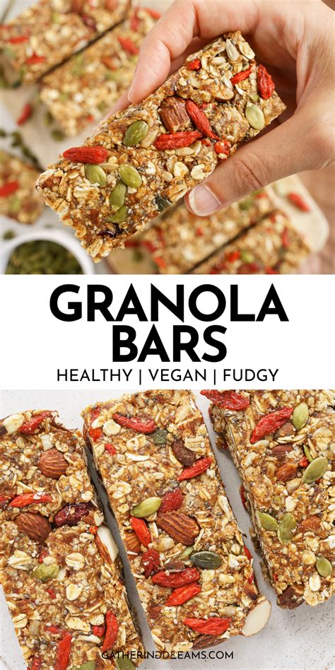Vegan Granola Bars Chewy Healthy Gathering Dreams