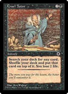 Check spelling or type a new query. Cruel Tutor - Sorcery - Cards - MTG Salvation