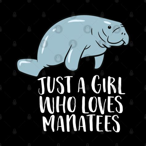 Cute Manatee Girl Gift Just a Girl Who Loves Manatees - Manatee - Mask ...