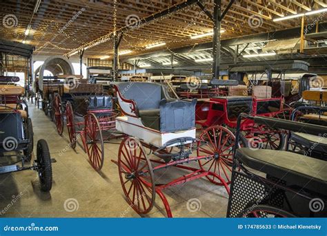 Collection Of Antique Horse Drawn Carriages Stock Image Image Of