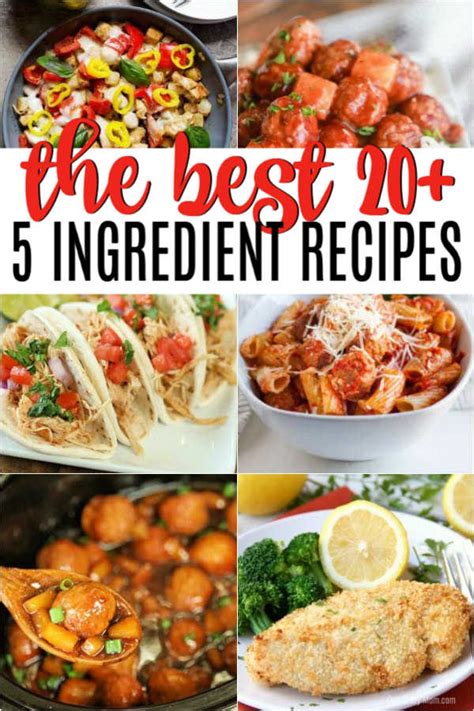 5 Ingredient Recipes 20 Fast Easy Recipes With Few Ingredients