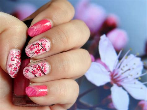 Cherry Blossom Nail Design