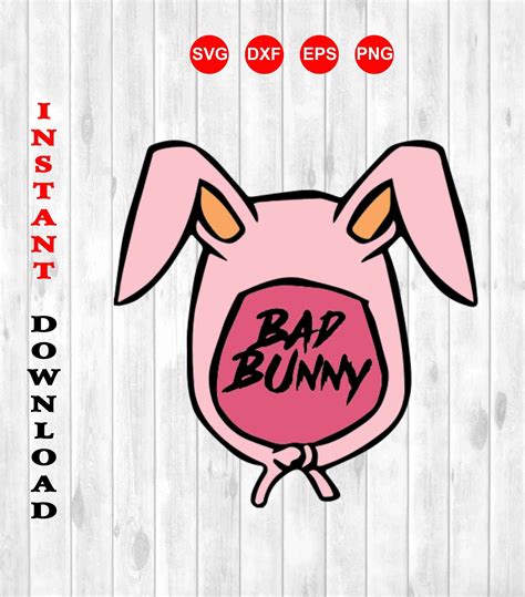 Bad Bunny Logo Svg Datei Clipart EPS Vektor Dateien INSTANT Etsy De