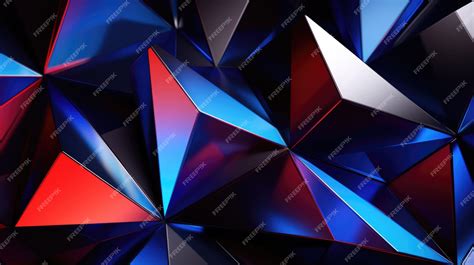 premium ai image abstract 3d background of polygons shiny glossai generated