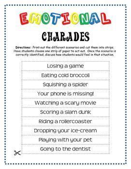 FREE! - Emotion Charades! | Social skills activities, Social emotional