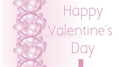 Happy Valentines Day Text On Pink Gradient Background And Decorated With Circles And Hearts