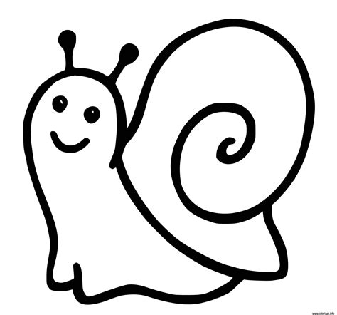Coloriage Petit Escargot Maternelle Dessin Escargot à imprimer