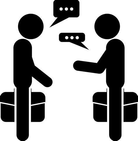 Two People Talking Icon Png Png Download People Clip Art Library