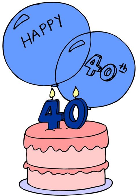 Happy 40th Birthday Images For Him Clipart Best
