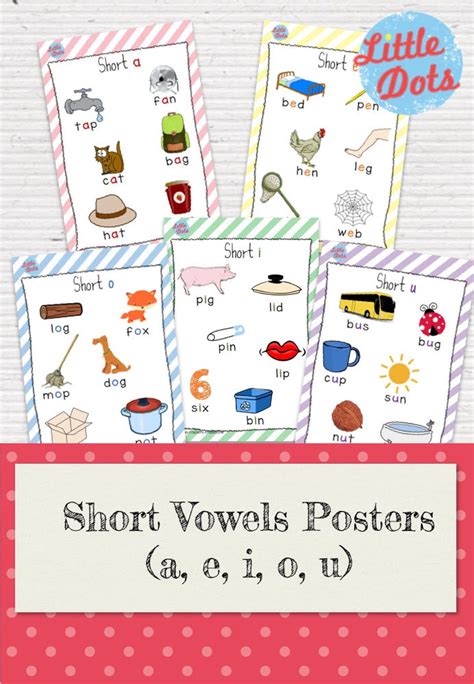 Free Short Vowels Flashcards And Posters Printable