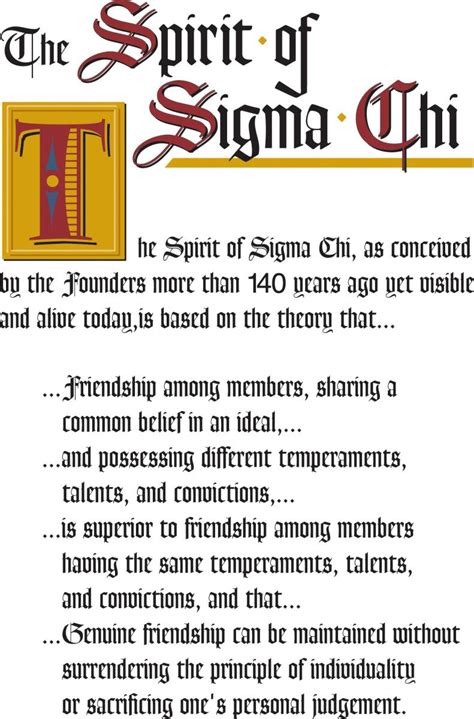 The Spirit Of Sigma Chi Sigma Chi