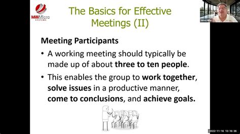 Leading Effective Meetings Youtube