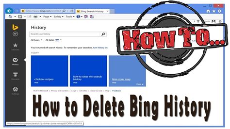 How To Delete Bing History Youtube