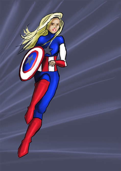 female captain america by kayleighkickass on deviantart