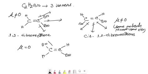 SOLVED There Are Three Different Possible Isomers Of A Dibromoethene