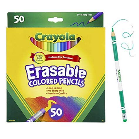 Crayola Erasable Colored Pencils 50 Count Art Supplies Kids Ts