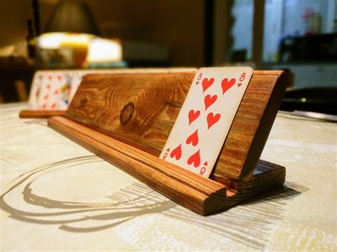 A wide variety of diy card holder options are available to you, such as decoration, closure type, and material. Simple playing card holder with pallet wood. | Playing card holder, Wood card, Card holder diy