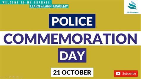 Police Commemoration Day 21 October Youtube
