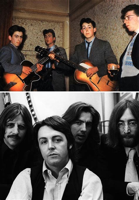 Who is the best member of the beatles? 20 Photos Of Legendary Bands At The Beginning Of Their Career Compared To Photos Of Them When ...