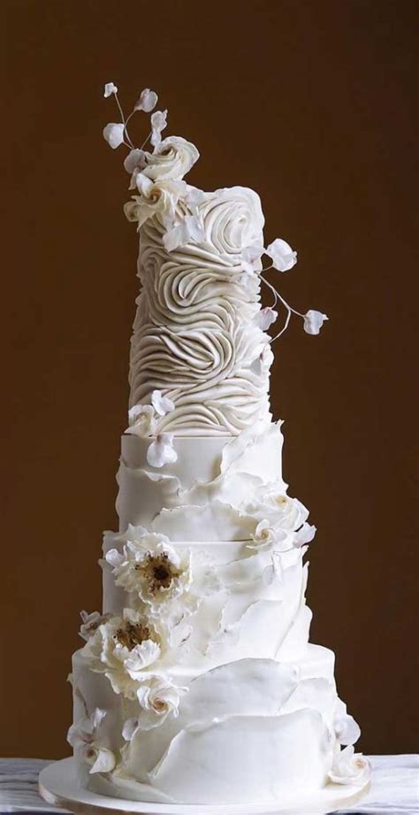 40 pretty and new wedding cake trends 2021 soft ruffles
