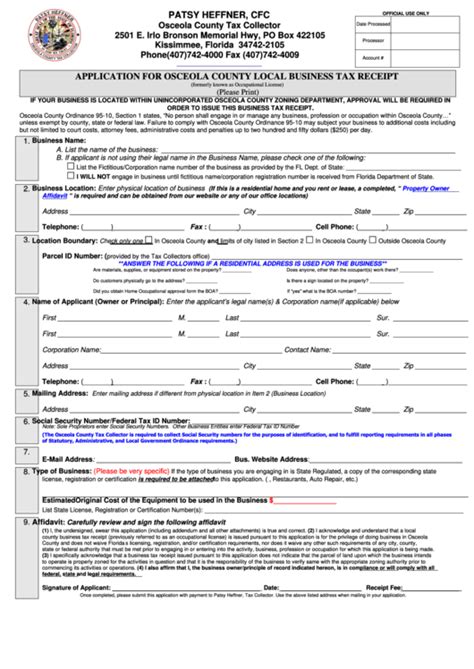Blank Form Osceola County Charging Affidavit Form 2024
