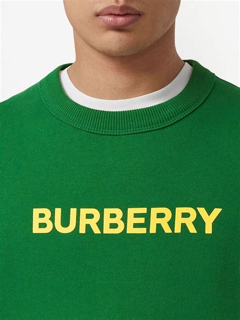 Burberry Logo Print Cotton Sweatshirt Farfetch