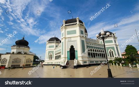 The Great Mosque Masjid Raya In Medan Indonesia Stock Photo